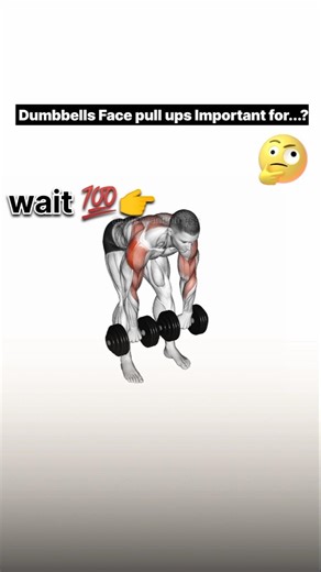 Dumbbells Face Pull Exercise important For..? workout #fitness #exercise