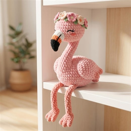 Flamingo Crochet Pattern, Amigurumi Flamingo Pattern, Plush Bird Toy DIY, Easy Crochet Pattern PDF, Cute Animal Crochet Gift - Etsy