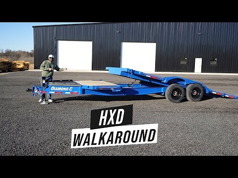 LOW PROFILE EXTRA WIDE HYDRAULICALLY DAMPENED TILT TRAILER FULL WALKAROUND | Diamond C