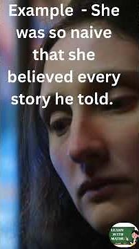 What Does “Naive” Really Mean? (Simple Explanation) #easyenglisheveryday