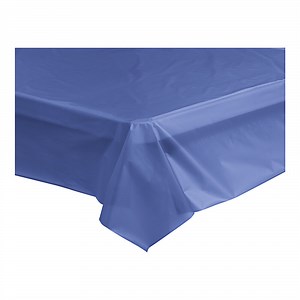 Choice 54" x 108" Navy Blue Plastic Table Cover - 24/Case