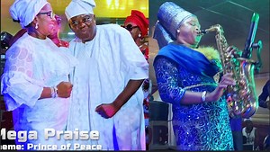 Kenny Ologo,Female Gospel Saxophonist Got Billionaire Mr&Mrs.Owolabi Dancing At Fembosco Maga Praise | Gboah Tv