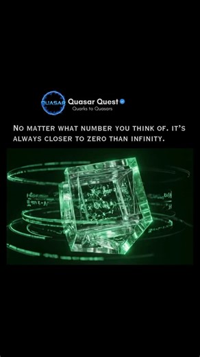Quasar Quest | Beyond Astrophysics on Instagram: "No matter what number you imagine, it will always be closer to zero than infinity. A quiet reminder of how small everything truly is — even our biggest numbers fade when compared to the endless. In the scale of infinity, every number is almost nothing. ⚛️ Follow @quantum__enigma and @quasar_questt now for more 🙌"