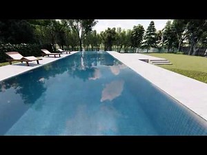 Infinity-edge pool rendered by lumion 8 pro