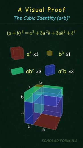 The Logic of Cubic Expansion: A Geometric Breakdown 🧊✨ #visualmath