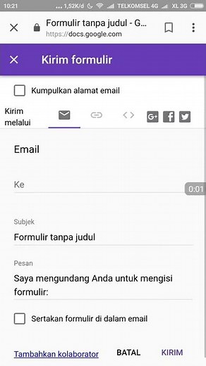 Cara mengirim google form