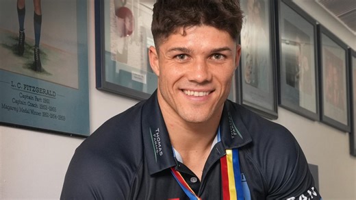 SANFL: Sturt's Tom Lewis launches a 55m bomb to seal it