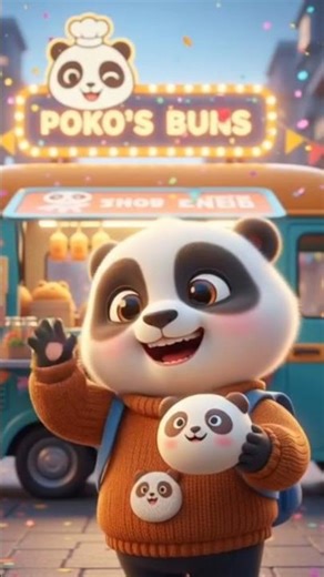 Poko’s Big City Surprise 🐼✨| #panda #cute #cuteanimals #animation