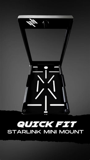 The Quick Fit Starlink Mini Mount is an easy-to-use, tool-less, lockable mounting solution, that allows quick and easy fitting and removal of a Starlink Mini. Designed to look sleek and minimal on any vehicle set-up, with a premium texture powder-coated finish. Use your Starlink Mini at home and then mount to your vehicle quickly and easily, ready for that next adventure. Tested off road, covering over 10,000kms including some of the roughest Australian dirt roads. Key lockable and gentle on the