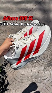 OPEN FOR PRE-ORDER‼️‼️‼️ ADIZERO EVO SL “Off-White Better Scarlet” Message us for more info.💬 Visit us at Unit 218, 2nd floor, Pink Walters Bldg (beside Jolibee Sandawa), Quimpo Blvd. Davao City (Googel Map: https://g.co/kgs/xT9ygj ) From Monday-Saturday (10:00am to 7:00pm) and Sundays (1:00pm to 5:00pm) We accept credit card (Visa, MasterCard, JBC, American Express and Bancnet),gcash,spaylater,maya, (including ggives), and bank transfers. Installment options are available for BDO, Metrobank an