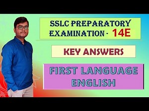 SSLC Preparatory Exam Question Paper Key Answer/First Language English 2022