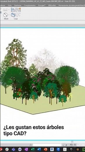Catálogo BIM Árboles tipo CAD en Revit. #bim #model #revit #tree #árboles