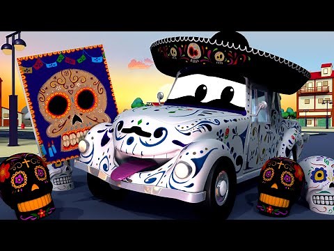 Masina schelet - Dia de Los Muertos - Disney Pixar Coco ! Patrula auto în Orasul Masinilor - Desene
