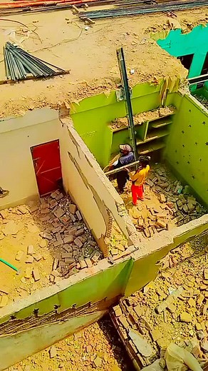 Wall Demolition in Unfinished Building