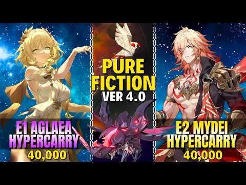 [NEW Pure Fiction] E1S1 Aglaea Hypercarry x E2S1 Mydei Hypercarry | Floor 4 | 80,000 pts | H:SR 4.0