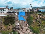Multi-million dollar California mansions threatened by cliffside collapse