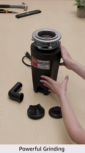 American Standard 10-US-AS-5 Garbage Disposal Anti-Jam Stainless Steel Food Waste Grinding System, Slim Line, 1/2 HP, Black