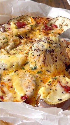 じゅわトロがたまりません🙌フライパンで簡単茄子のチーズ焼き