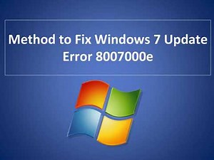 How to Fix Windows 7 Update Error 8007000e