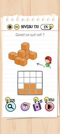 Brain test niveau 170 - Qu'est ce qu'il voit ?