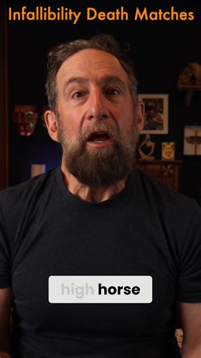 There are two types of conflict. One is an 'infallibility death match' where people compete to be right. The other, the kind that actually matters, involves exploring ideas together. Don't get stuck trying to prove you're on the high horse. #ConflictResolution #Debate #Communication #Perspective #Philosophy | Psychoproctology: The diagnosis treatment and prevention of absolutism.