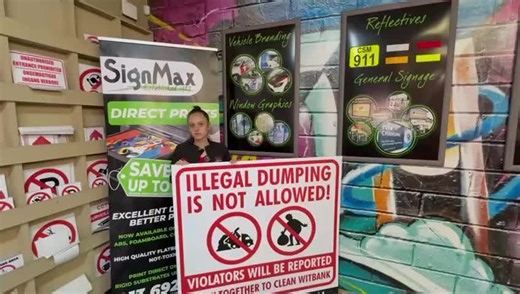 Thank you Signmax for sponsoring illegal dumping signs. Small steps to big change, all for a good cause! #siesman #change #CleanCity #beproud #witbank