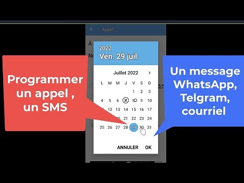 Comment planifier des appels | l'envoi des messages WhatsApp | Telegram ou SMS.
