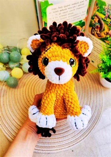 Stuffed Lion Crochet Pattern. Amigurumi Tutorial Lion. Safari Animals. - Etsy