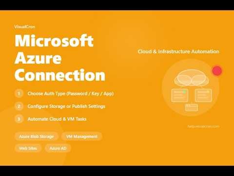VisualCron: How to set up a Microsoft Azure Connection