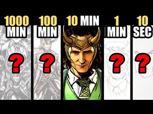 Drawing LOKI in 1000 Minutes | 100 Minutes | 10 Minutes | 1 Minutes & 10 Seconds!