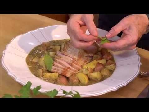 Pork with Roasted Tomatillos, Poblanos and Potatoes