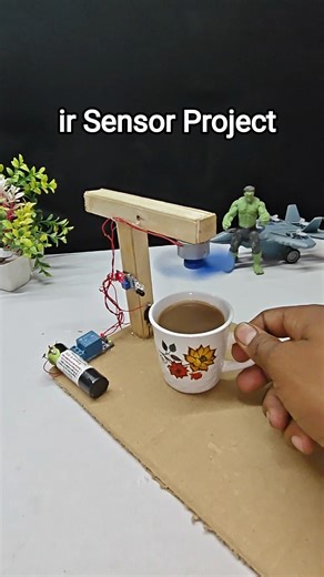 IR Sensor Se DC Motor Control Simple Project#shorts #trending #project #irsensor #dcmotor #diy #tech
