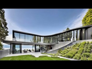 Explore a Modern Two Story House with Wave Shaped Architecture and Ocean-Inspired Lines