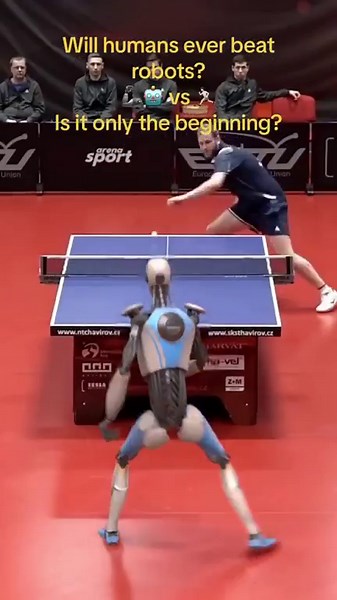 128K views · 9.2K reactions | Does this hypothetical ping pong match between a human and robot offer a glimpse of our potential future? 烙 That ending…so cold! 略 Credit: animatronic3d (TikTok) #robotics #AI #innovation #artificialintelligence | Brian Solis | Facebook