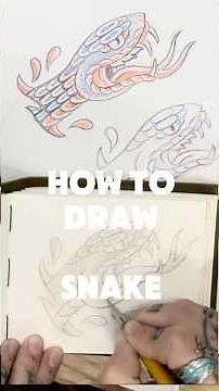 How to Draw a Traditional Snake | Las Vegas Tattoos