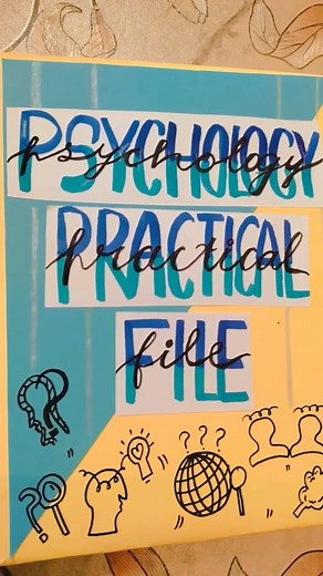 psychology project file and practical file design#projectideas #schoolproject#creativeprojects #art