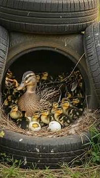 Prepare a nest for the ducklings to hatch so that they can hatch well #duck #nest #ducklings