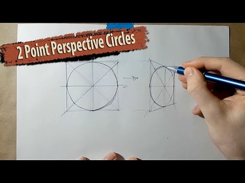 2 Point Perspective Drawing - Circles and Cylinders in Perspective
