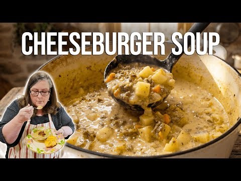 Cheeseburger Soup (Plus Easy Garlic Cheese Biscuits!)