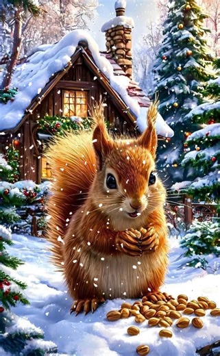 #adorable #squirrel #wintervibes | The magic of christmas