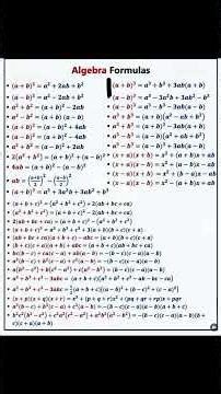 Algebra Formulas Made Easy 📚 | Learn in 30 Seconds! #shorts #viral #youtubeshorts