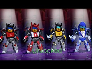 Angry Birds Transformers - Sideswipe, Red alert,Sunstreaker and Mirage unlocked gameplay