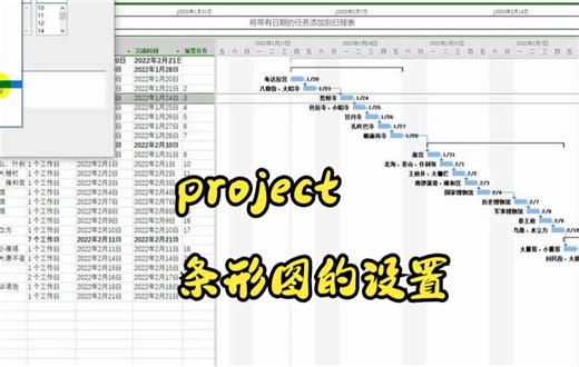 【project技巧】教你使用project制作条形图/横道图的设置