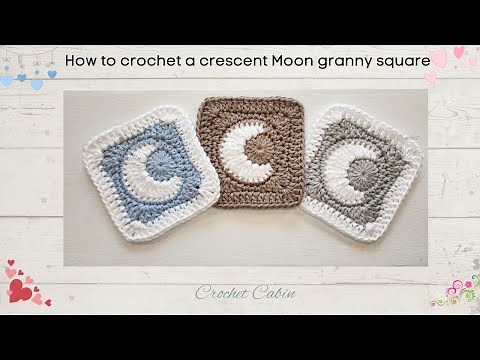 ‪@crochetcabin6160‬ How to crochet a Crescent moon granny square.