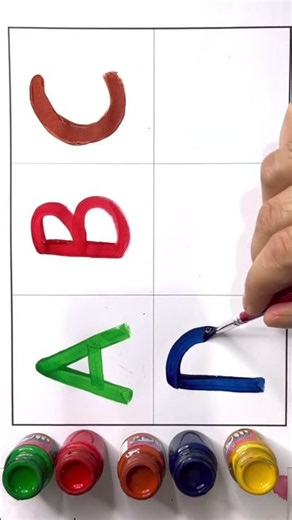 Writing & Tracing ABCDEF | Colors Name in english 🎨 | #shorts