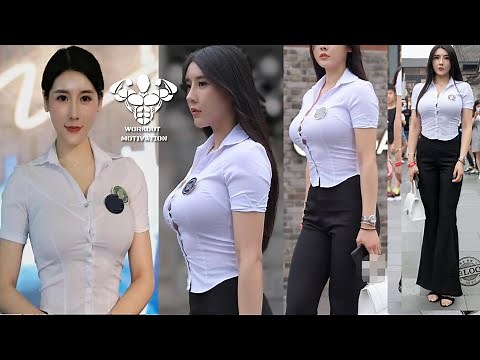 Chinese Model Tall 1m90 " Liu Tai Yang " LEG WORKOUT | Female Fitness Motivation