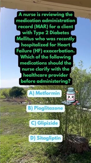 Type 2 Diabetes NCLEX Medication Question! (Hard)