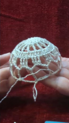 Crochet Lace Christmas Ball Cover - Quick Preview #christmasornament #christmascrochet