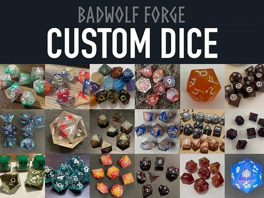 Custom DND Dice - You Inspire, I Forge. Sharp Edged Handmade Resin Dice Based on Your Wishes! + Badwolf Forge Dice Customer Service 5 Stars! - Etsy