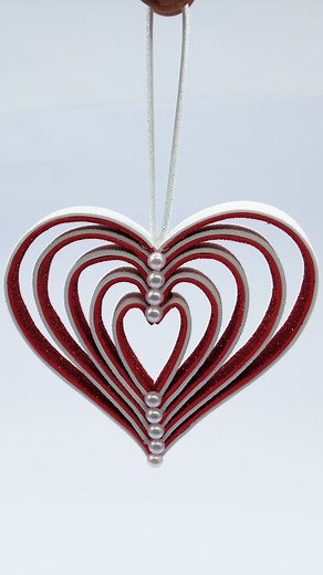 109K views · 1.4K reactions | Beautiful 3d #heart ornaments for christmas tree decorations #reelsvideo ##viralvideo #trend | Origami Art & Crafts | Facebook